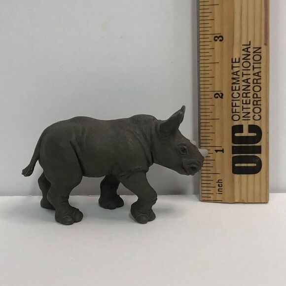 white rhino educational pvc toy safari ltd 1996 cake topper wild life - Picture 5 of 7